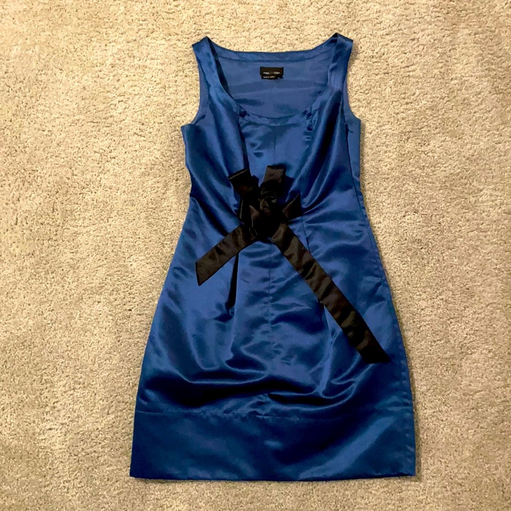 Blue satin Max and Cleo dress size 4